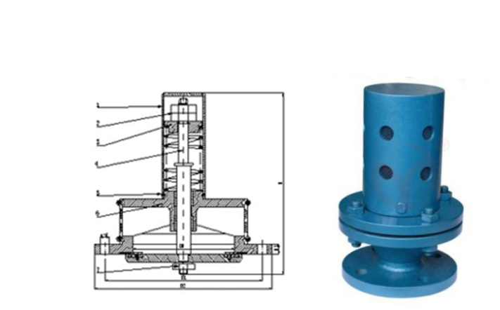 HXF-P型真空破壞閥結(jié)構(gòu)圖 HXF-P型真空破壞閥結(jié)構(gòu)圖